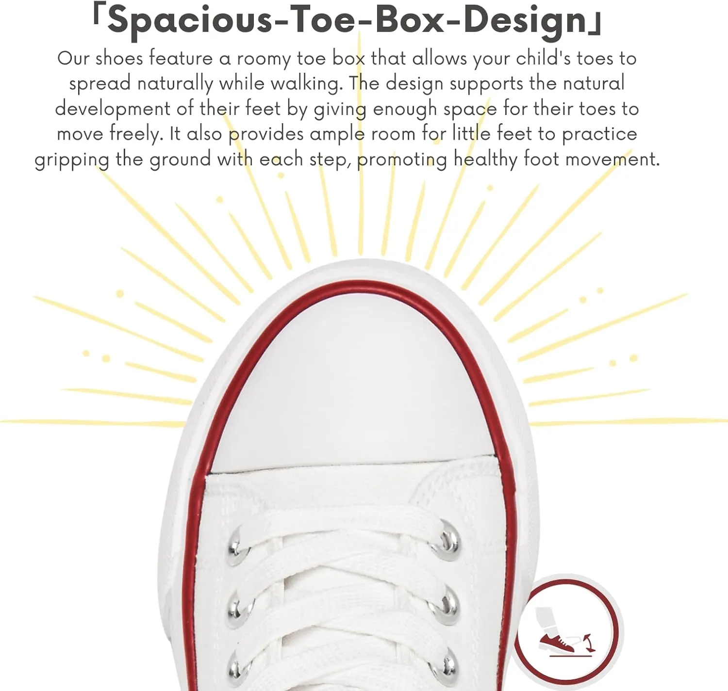 Toddler Canvas Sneakers, Non-Slip & Durable Sports Shoes for Boys & Girls, Cushioned, Breathable Kids Sneakers