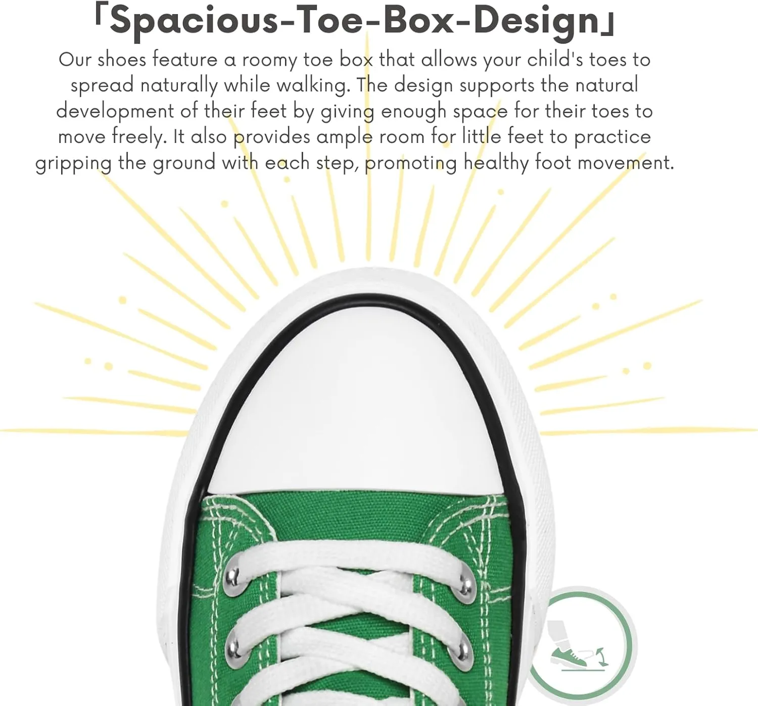 Toddler Canvas Sneakers, Non-Slip & Durable Sports Shoes for Boys & Girls, Cushioned, Breathable Kids Sneakers