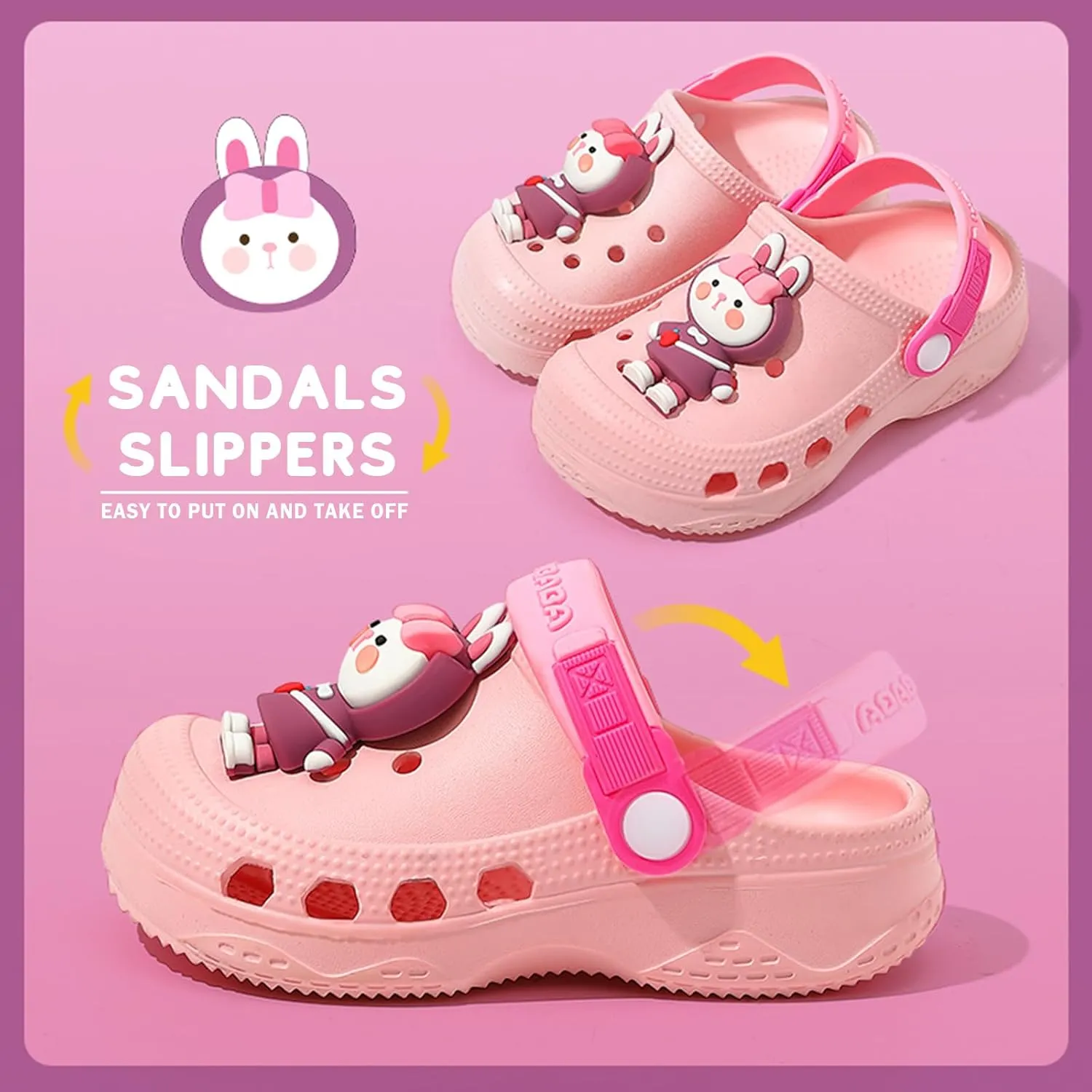 Toddler Clogs Boys Girls Kids Dinosaur Garden Shoes Slip on Sandals Slides Water Summer Shoes for Outdoor Beach Pool