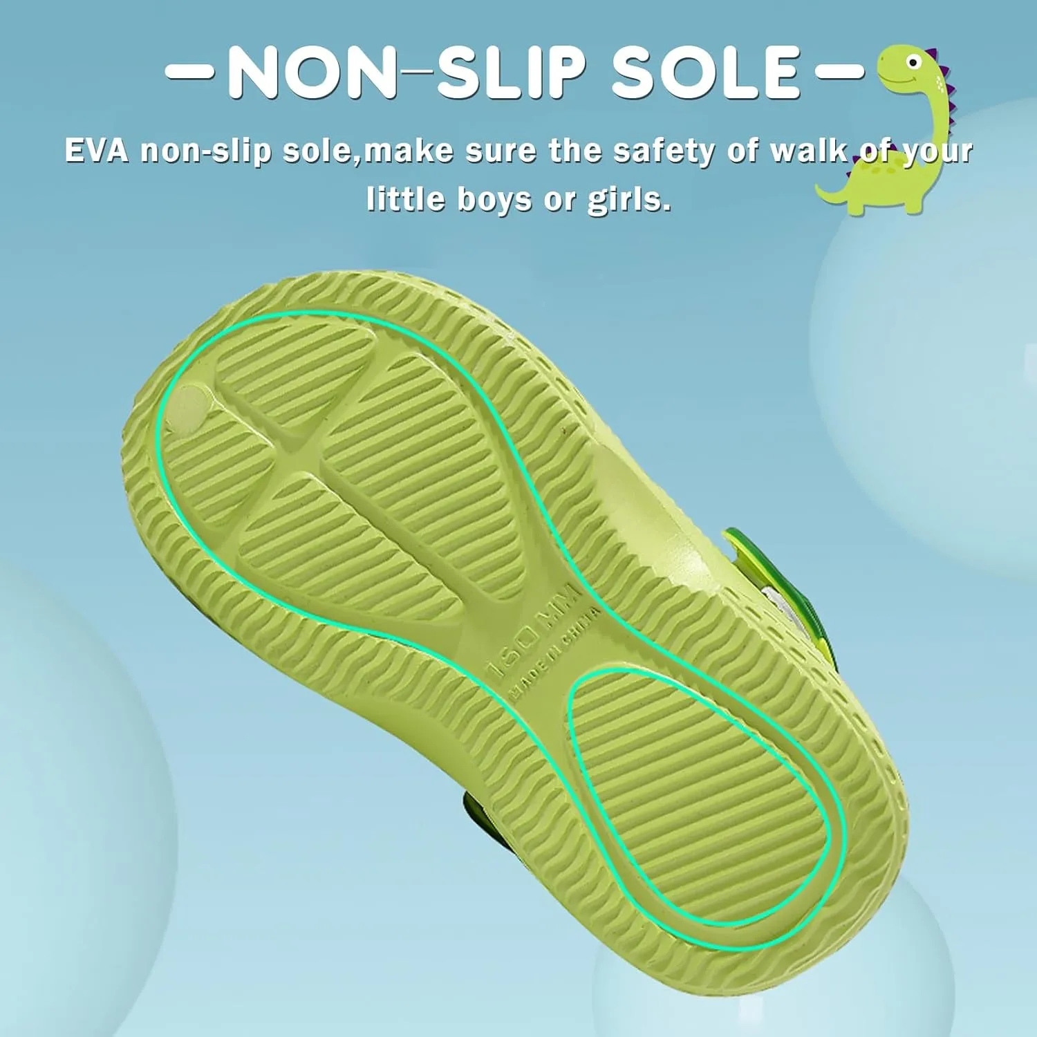 Toddler Clogs Boys Girls Kids Dinosaur Garden Shoes Slip on Sandals Slides Water Summer Shoes for Outdoor Beach Pool