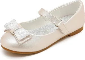 Toddler Girls Dress Shoes Girls Flower Shoes Princess Wedding Party Girls Flats for Little/Big Kids