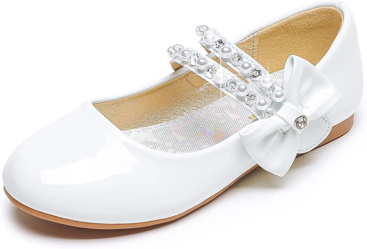 Toddler Girls Dress Shoes Girls Flower Shoes Princess Wedding Party Girls Flats for Little/Big Kids