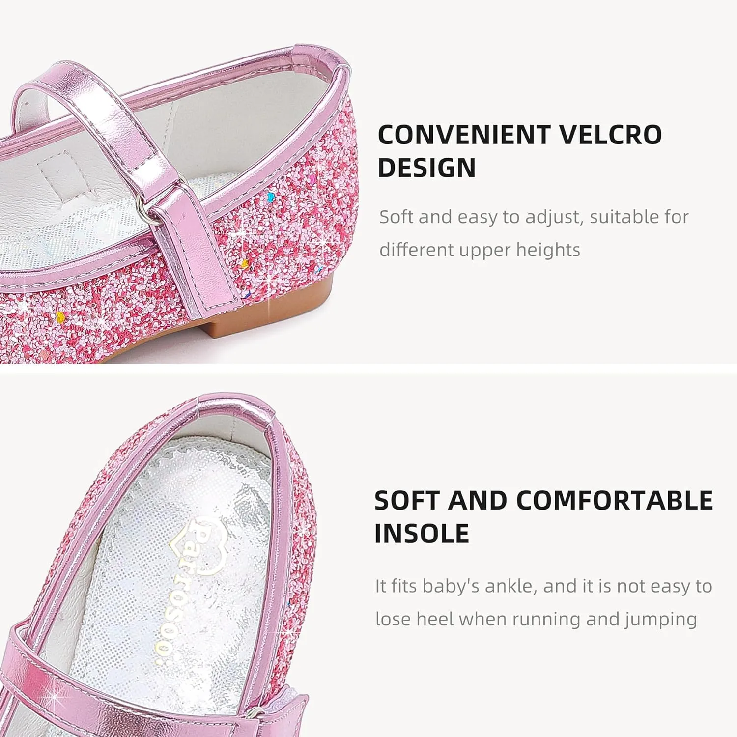 Toddler Girls Dress Shoes Girls Flower Shoes Princess Wedding Party Girls Flats for Little/Big Kids