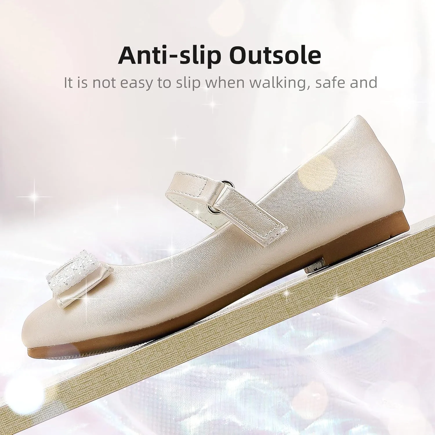 Toddler Girls Dress Shoes Girls Flower Shoes Princess Wedding Party Girls Flats for Little/Big Kids