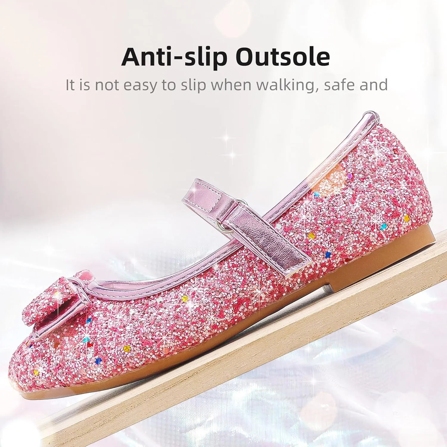 Toddler Girls Dress Shoes Girls Flower Shoes Princess Wedding Party Girls Flats for Little/Big Kids
