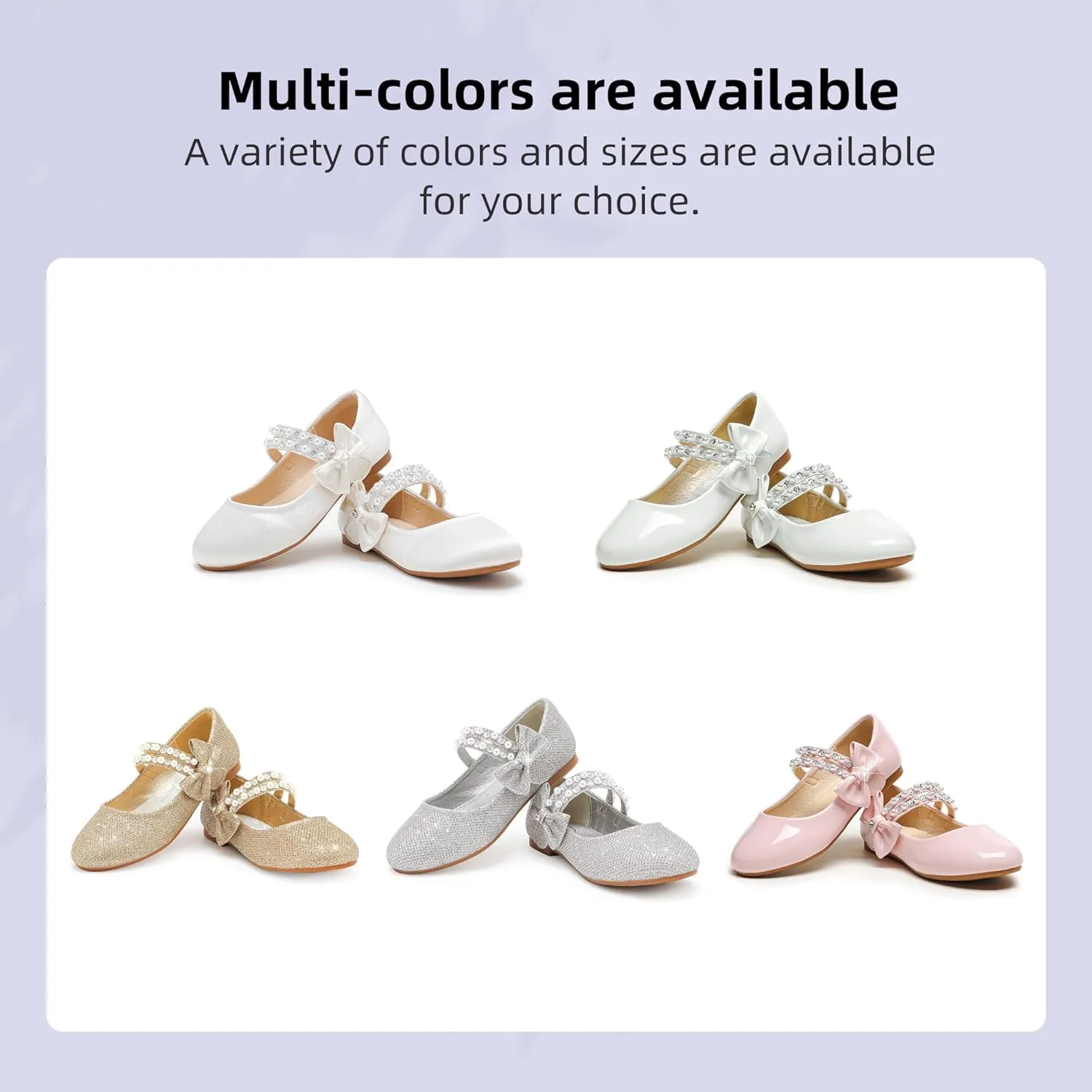 Toddler Girls Dress Shoes Girls Flower Shoes Princess Wedding Party Girls Flats for Little/Big Kids