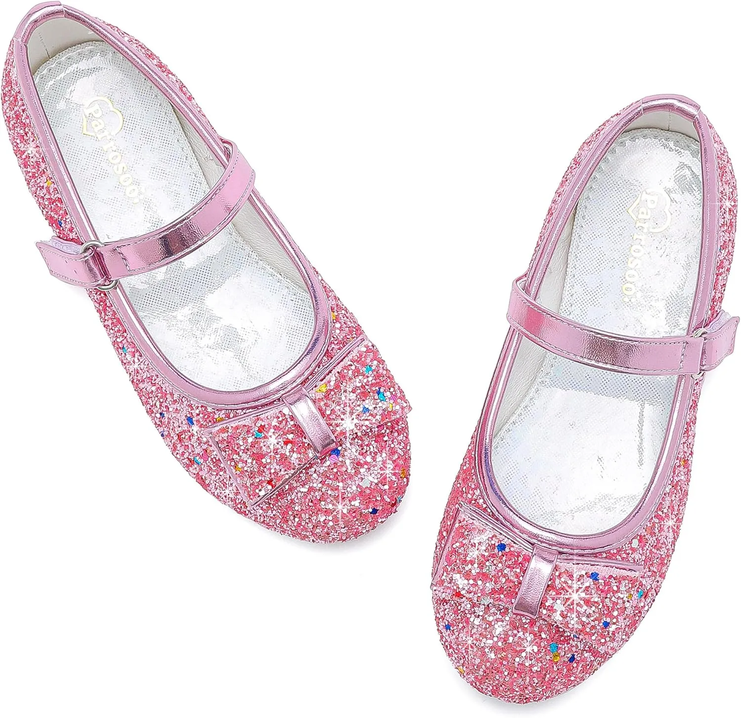 Toddler Girls Dress Shoes Girls Flower Shoes Princess Wedding Party Girls Flats for Little/Big Kids