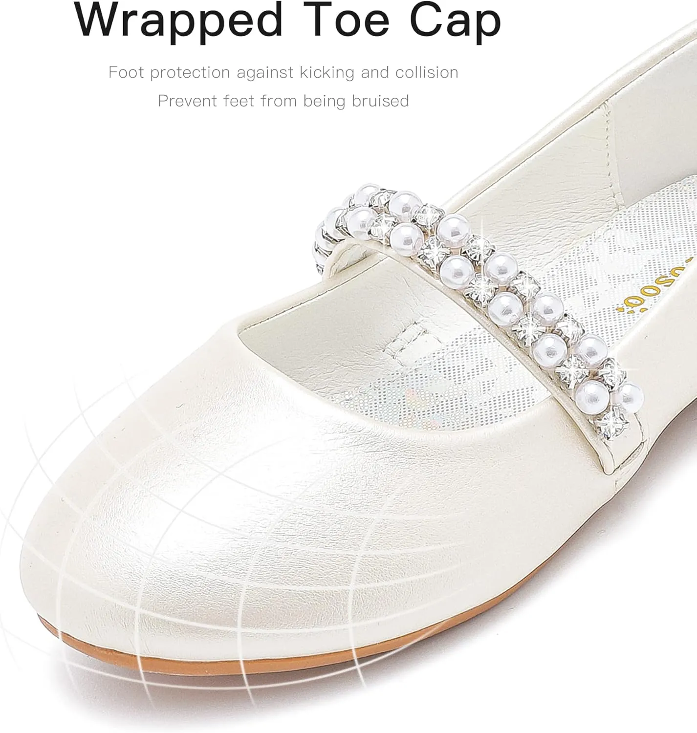 Toddler Girls Dress Shoes Girls Flower Shoes Princess Wedding Party Girls Flats for Little/Big Kids