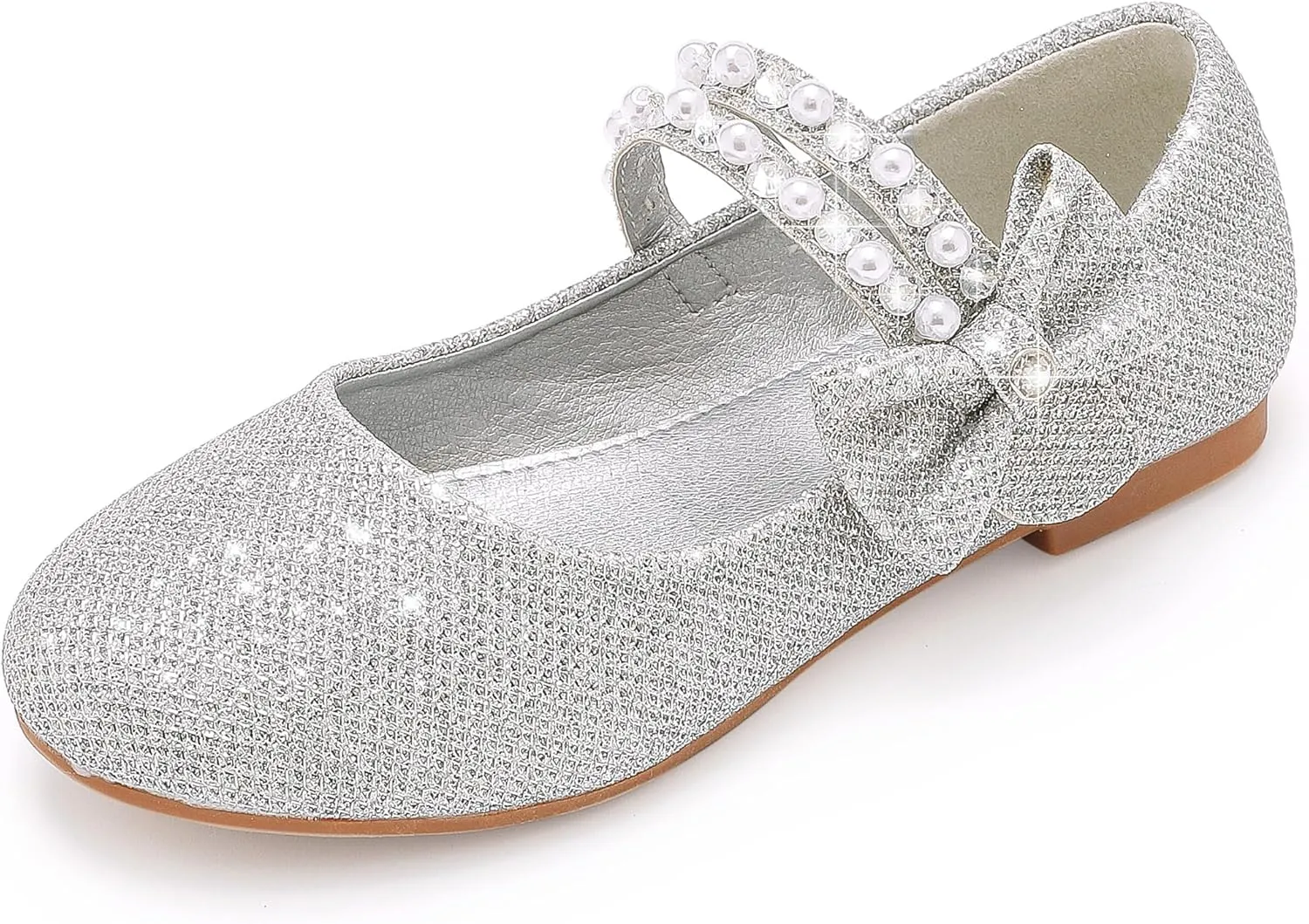 Toddler Girls Dress Shoes Girls Flower Shoes Princess Wedding Party Girls Flats for Little/Big Kids