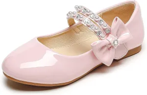 Toddler Girls Dress Shoes Girls Flower Shoes Princess Wedding Party Girls Flats for Little/Big Kids