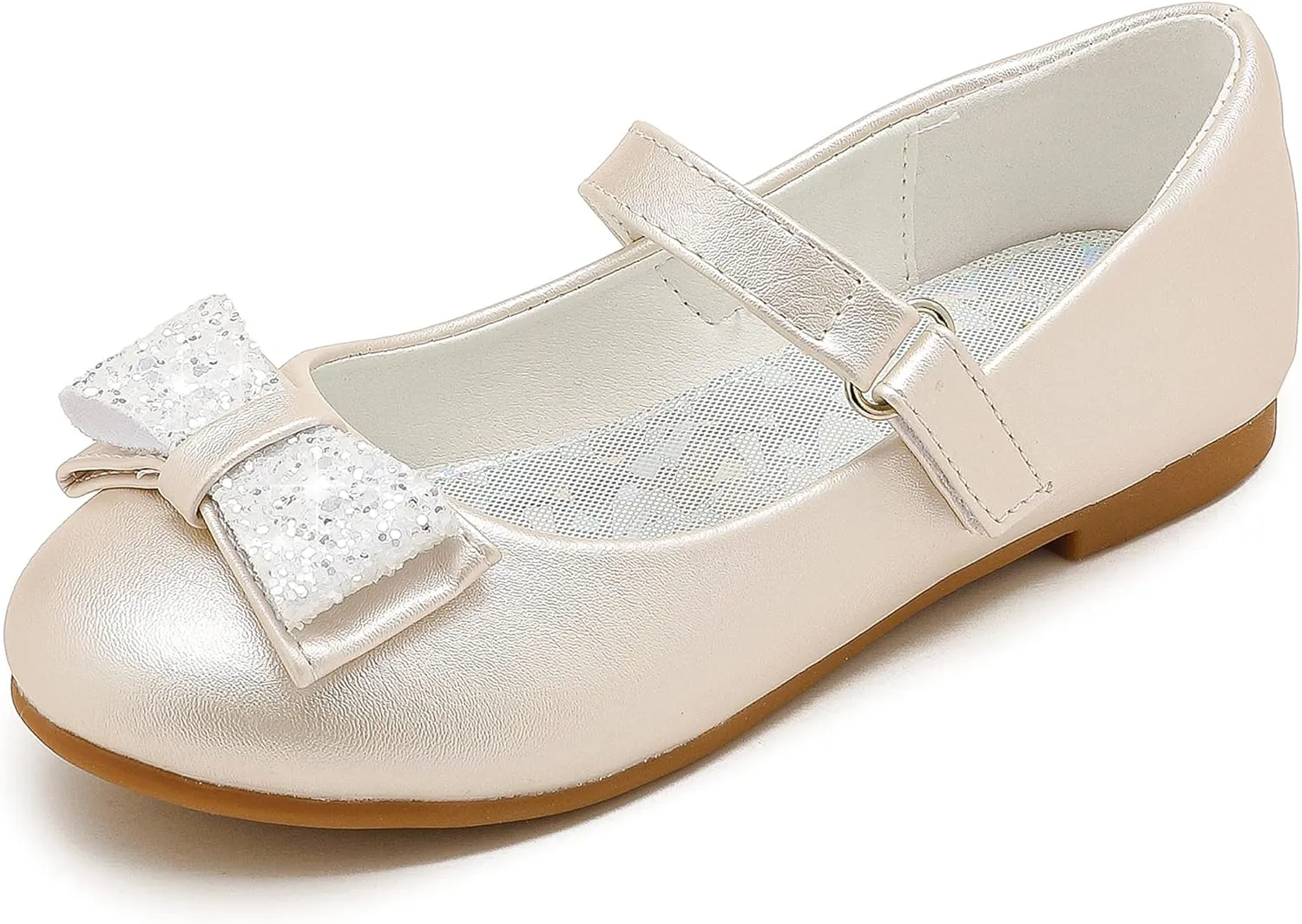 Toddler Girls Dress Shoes Girls Flower Shoes Princess Wedding Party Girls Flats for Little/Big Kids
