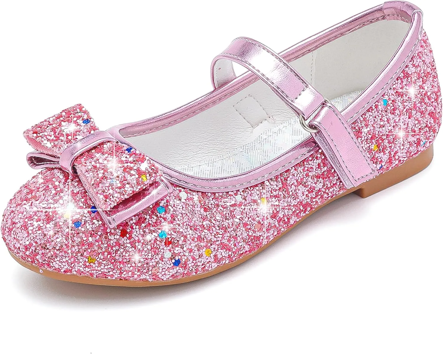 Toddler Girls Dress Shoes Girls Flower Shoes Princess Wedding Party Girls Flats for Little/Big Kids
