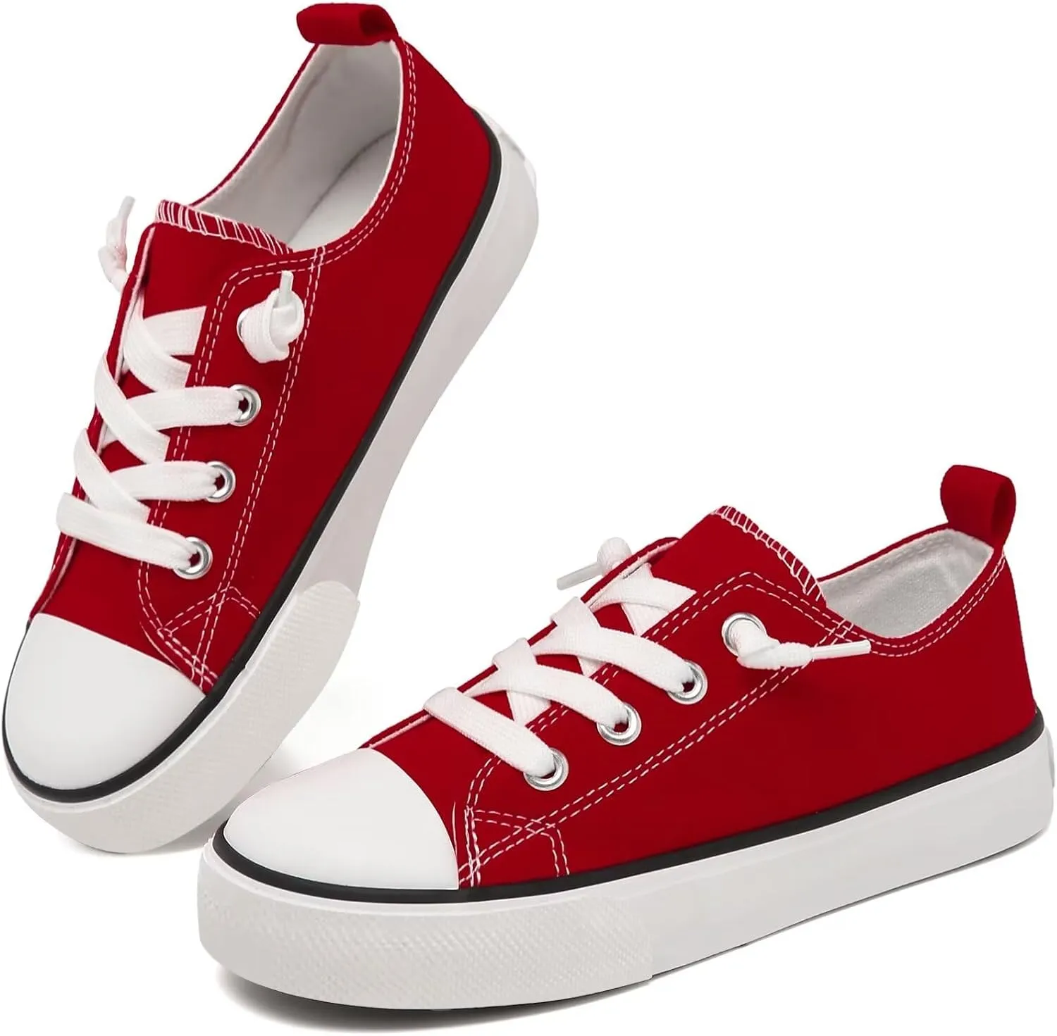 Toddler Little Kid Cushioned Canvas Shoes Slip On Sneakers Soft and Durable