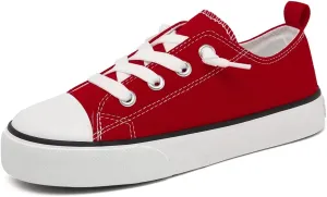 Toddler Little Kid Cushioned Canvas Shoes Slip On Sneakers Soft and Durable