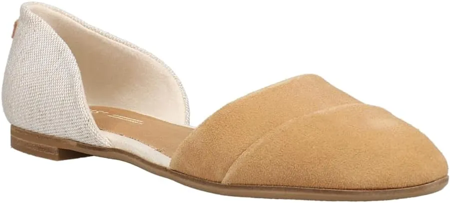 TOMS Womens Jutti Dorsay Slip On Flats Casual - Beige