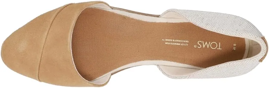 TOMS Womens Jutti Dorsay Slip On Flats Casual - Beige