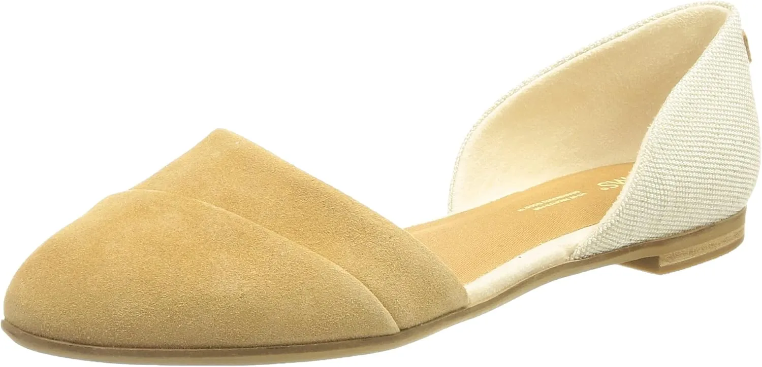 TOMS Womens Jutti Dorsay Slip On Flats Casual - Beige