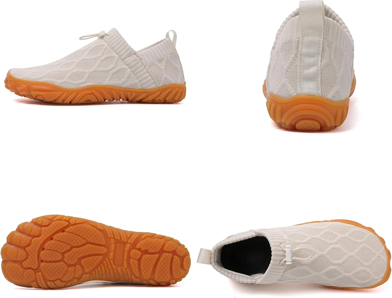Tongzone Men's Wide Toe Box Barefoot Shoes Slip-On Running Sneakers Trail-Runners Zero Drop Sole Walking Shoes