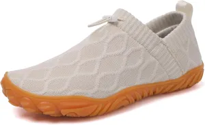 Tongzone Men's Wide Toe Box Barefoot Shoes Slip-On Running Sneakers Trail-Runners Zero Drop Sole Walking Shoes
