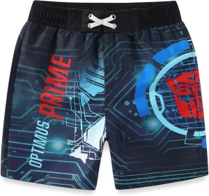 Transformers Optimus Prime Boys UPF 50  Swim Trunks Bathing Suit for Big Kids