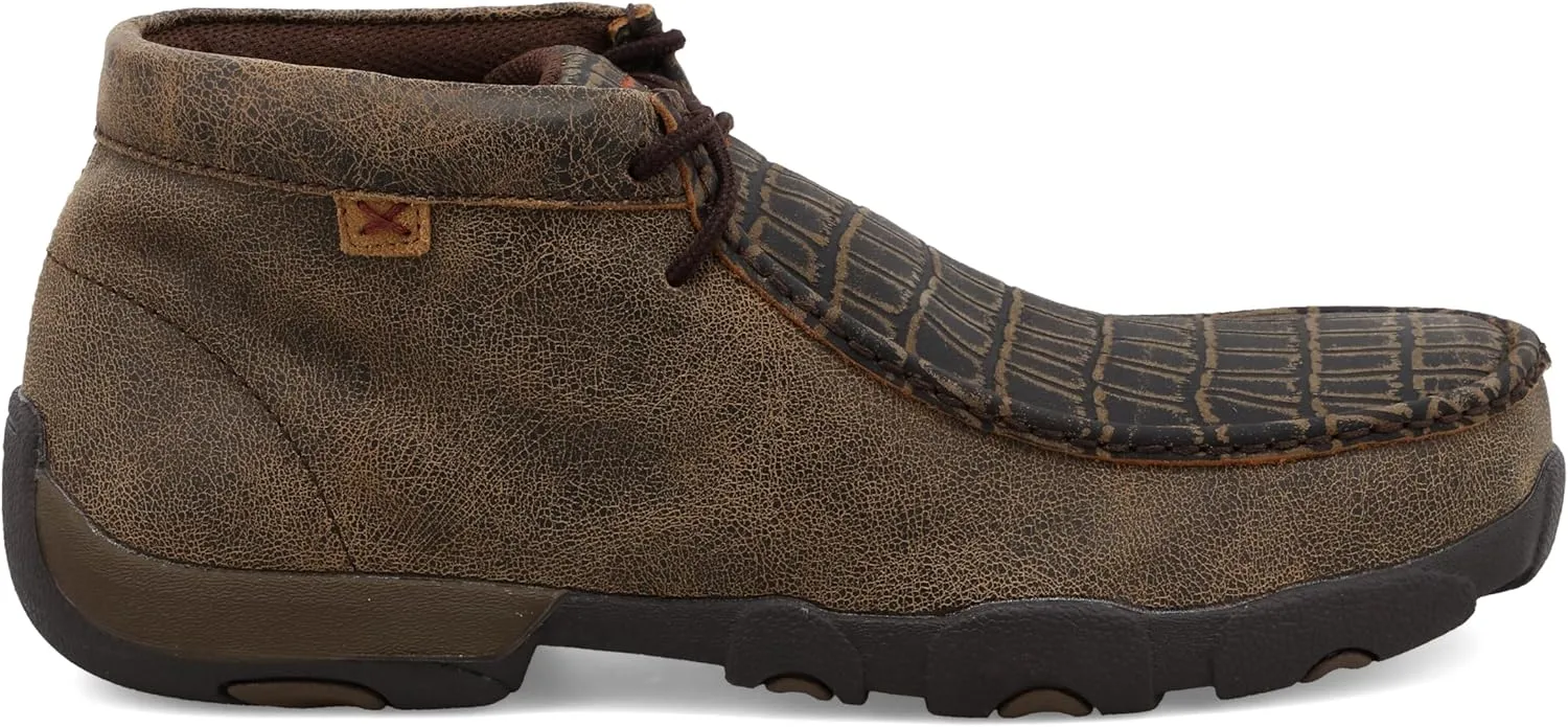 Twisted X Men's Work Alloy Toe Driving Moccasins, Color: Cayman Print