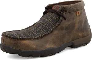 Twisted X Men's Work Alloy Toe Driving Moccasins, Color: Cayman Print