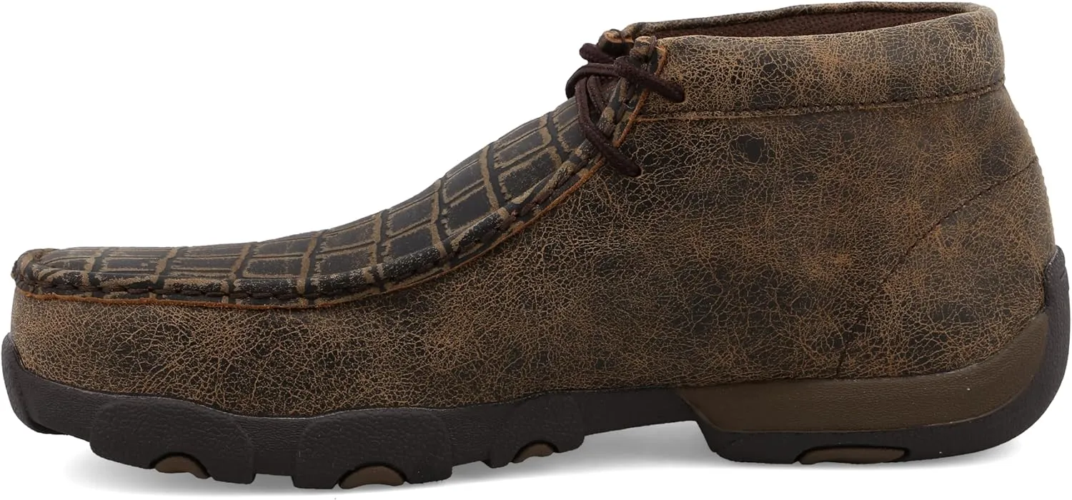 Twisted X Men's Work Alloy Toe Driving Moccasins, Color: Cayman Print