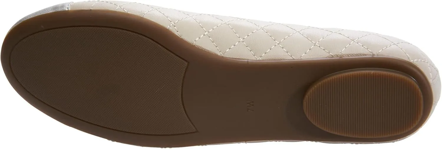VANELi Womens Serene Quilted Slip On Ballet Flats Casual - Yellow