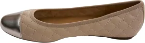 VANELi Womens Serene Quilted Slip On Ballet Flats Casual - Yellow