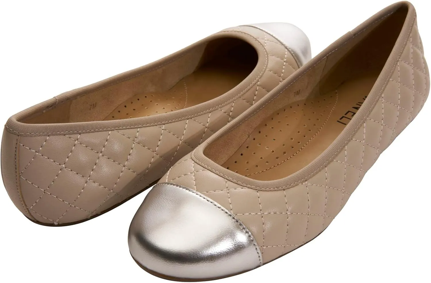 VANELi Womens Serene Quilted Slip On Ballet Flats Casual - Yellow