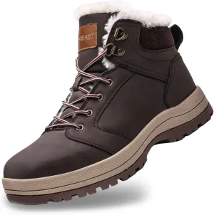 visionreast Men Womens Winter Snow Boots Insulated Outdoor Hiking Shoes Fur Lined Warm Boots