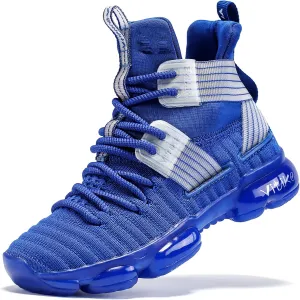 VITUOFLY Kids Basketball Shoes Boys Air Cushion Sneakers Girls Mid Top School Hoops Shoes Non-Slip Outdoor Sports Running Gym Comfortable Durable Little Kid/Big Kid
