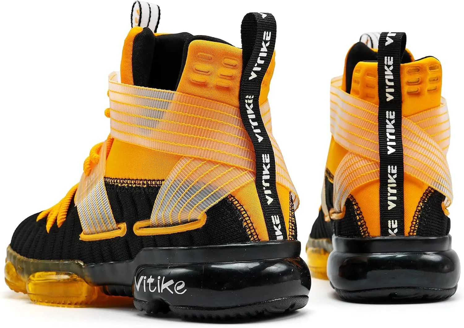 VITUOFLY Kids Basketball Shoes Boys Air Cushion Sneakers Girls Mid Top School Hoops Shoes Non-Slip Outdoor Sports Running Gym Comfortable Durable Little Kid/Big Kid