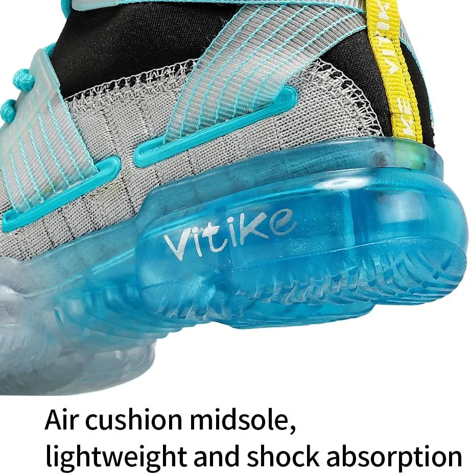 VITUOFLY Kids Basketball Shoes Boys Air Cushion Sneakers Girls Mid Top School Hoops Shoes Non-Slip Outdoor Sports Running Gym Comfortable Durable Little Kid/Big Kid