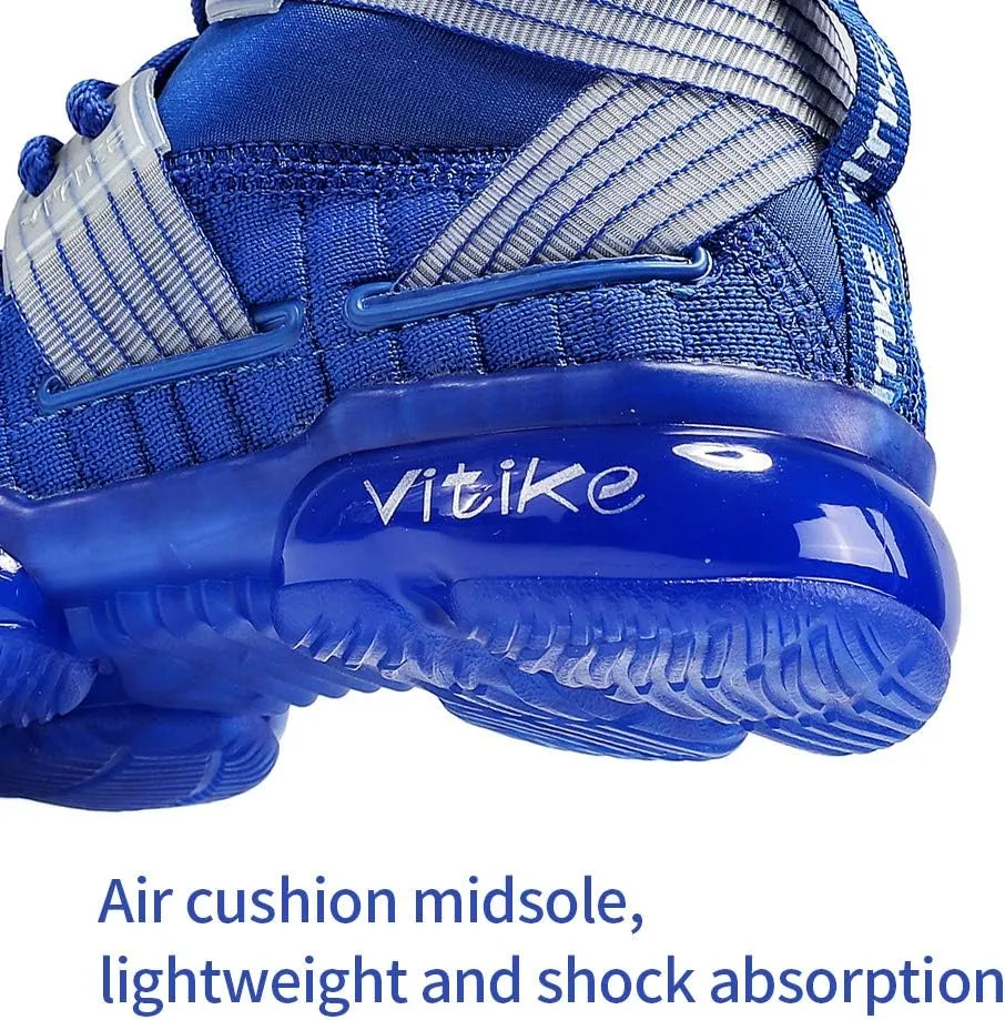 VITUOFLY Kids Basketball Shoes Boys Air Cushion Sneakers Girls Mid Top School Hoops Shoes Non-Slip Outdoor Sports Running Gym Comfortable Durable Little Kid/Big Kid