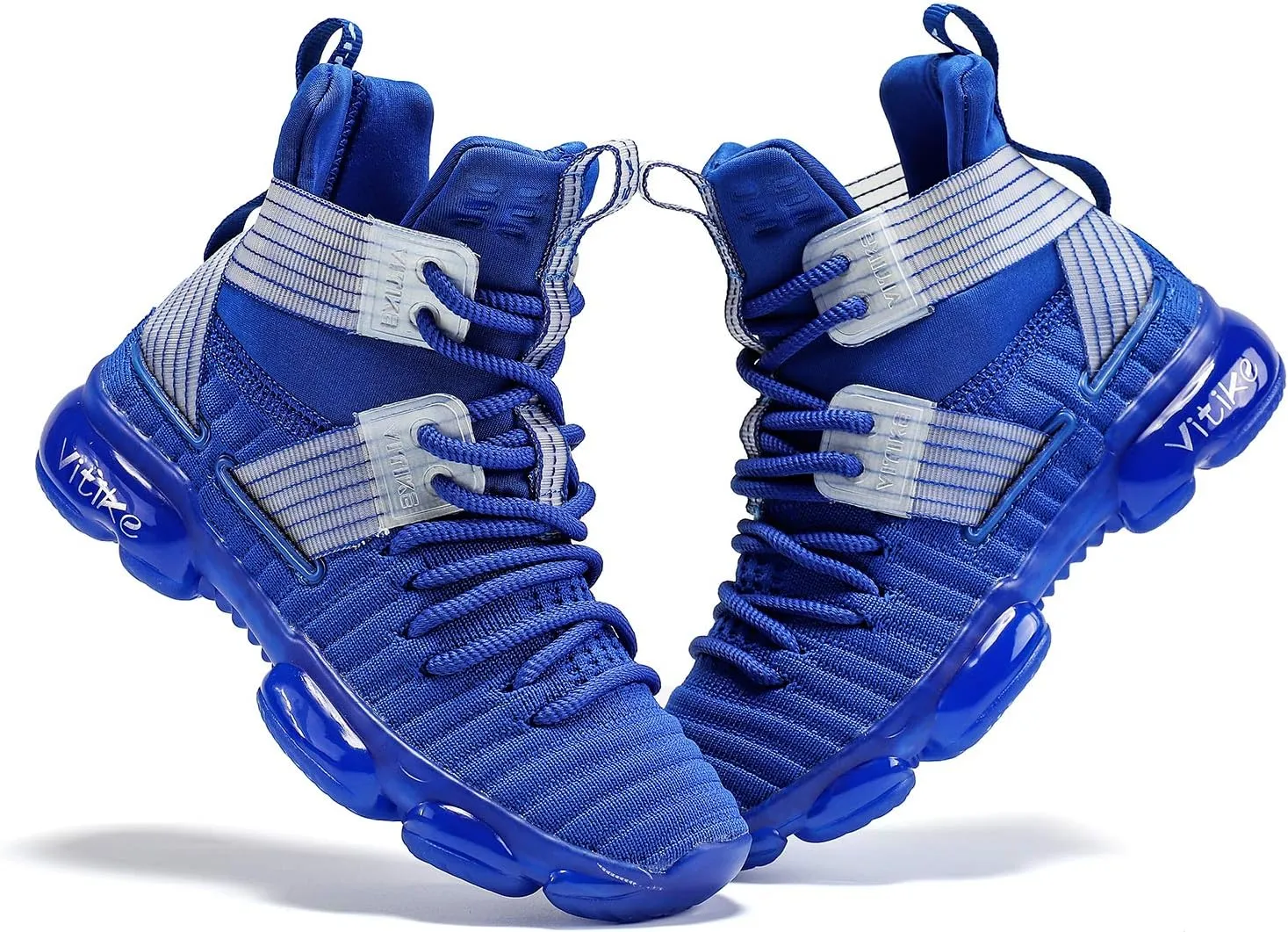 VITUOFLY Kids Basketball Shoes Boys Air Cushion Sneakers Girls Mid Top School Hoops Shoes Non-Slip Outdoor Sports Running Gym Comfortable Durable Little Kid/Big Kid