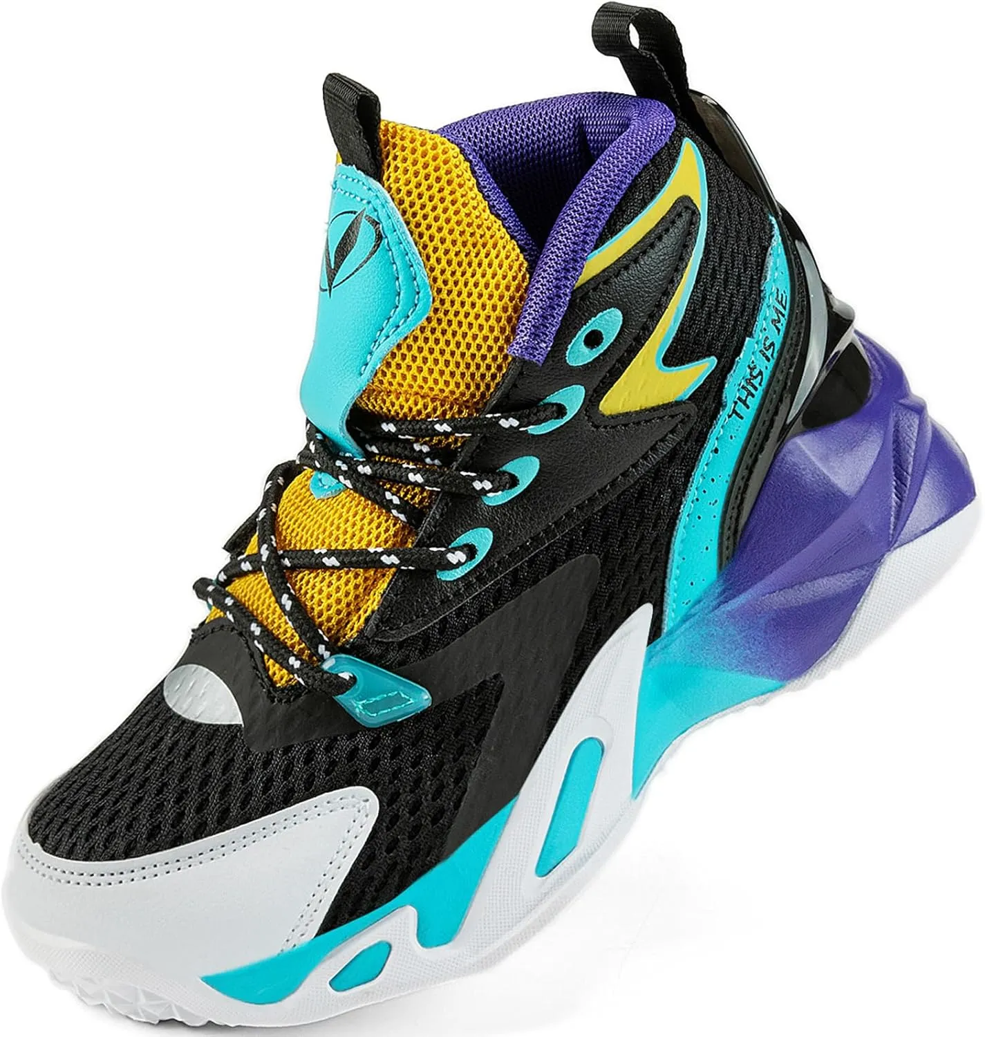 VITUOFLY Kids Basketball Shoes Boys Air Cushion Sneakers Girls Mid Top School Hoops Shoes Non-Slip Outdoor Sports Running Gym Comfortable Durable Little Kid/Big Kid