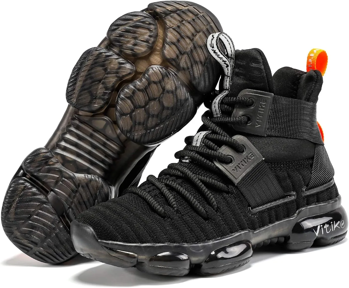 VITUOFLY Kids Basketball Shoes Boys Air Cushion Sneakers Girls Mid Top School Hoops Shoes Non-Slip Outdoor Sports Running Gym Comfortable Durable Little Kid/Big Kid