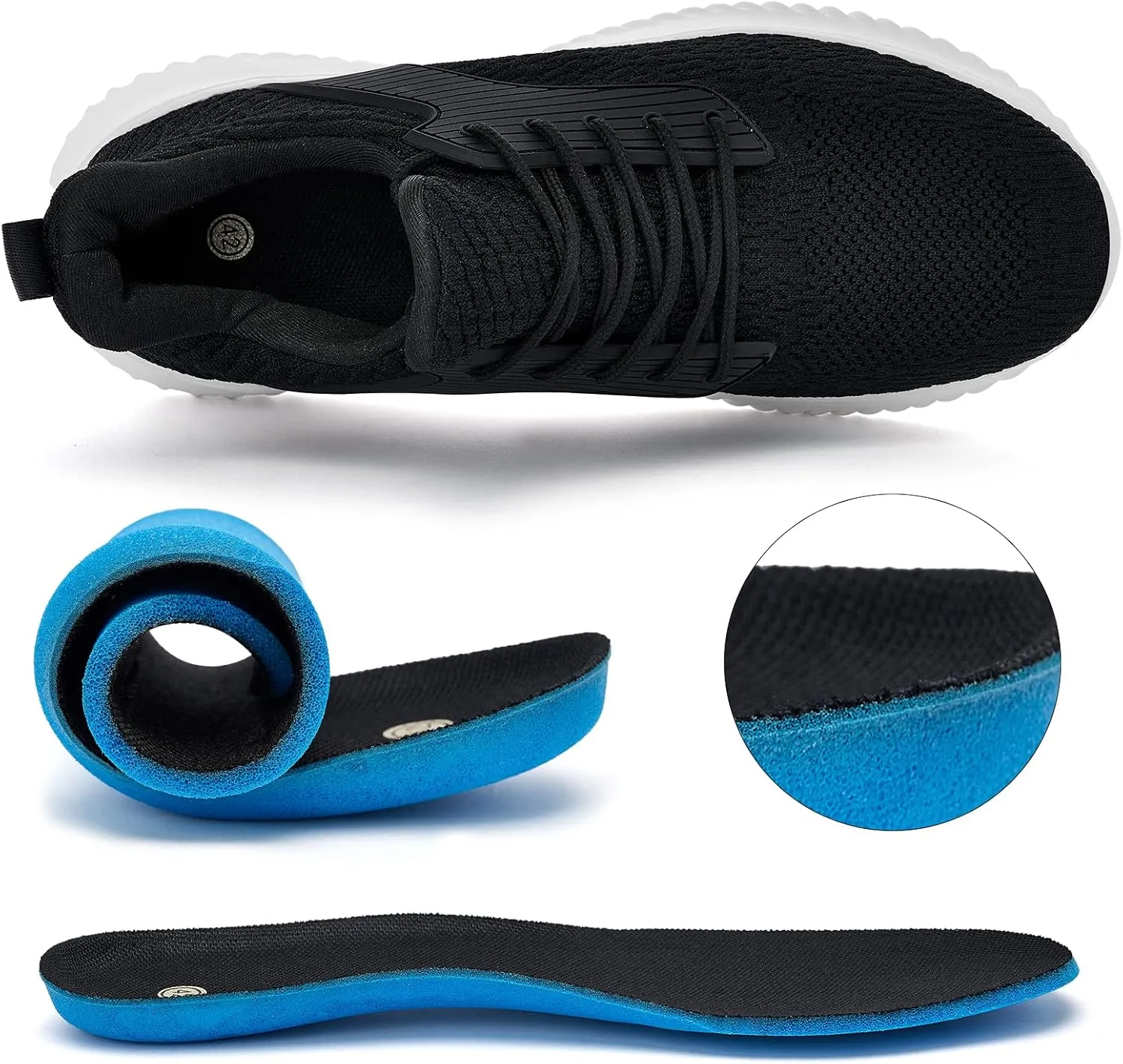 Walking Shoes for Men Sneakers - Memory Foam Tennis Running Shoes for Athletic Workout Gym Jogging Sports Lightweight Breathable Casual Sneakers