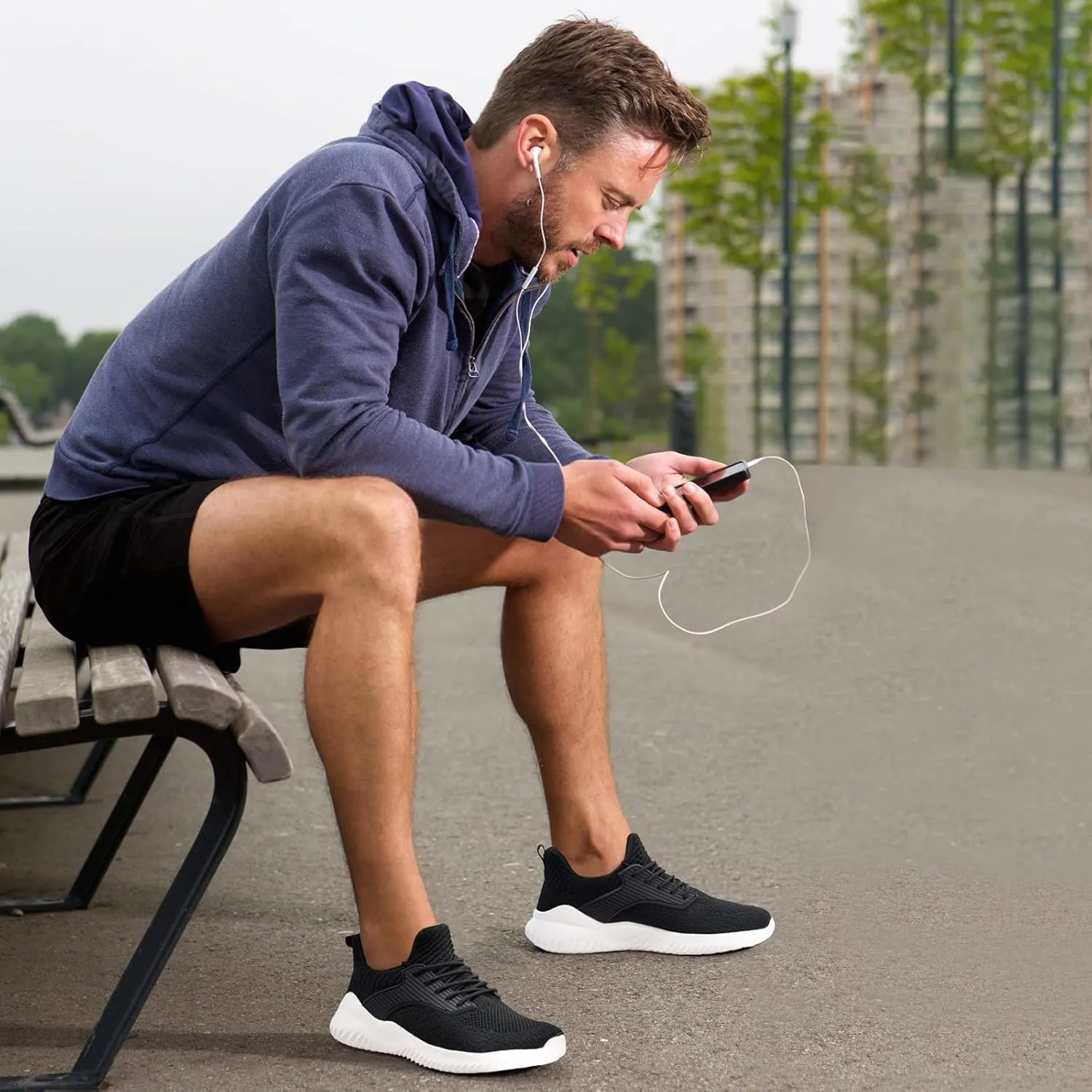 Walking Shoes for Men Sneakers - Memory Foam Tennis Running Shoes for Athletic Workout Gym Jogging Sports Lightweight Breathable Casual Sneakers