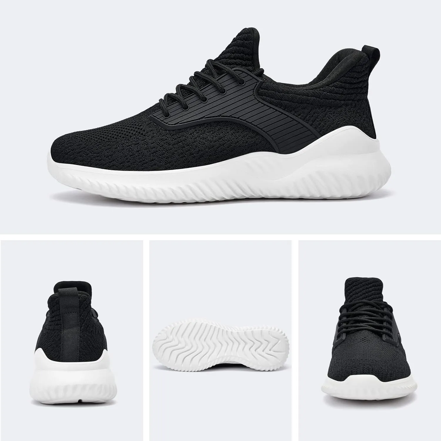 Walking Shoes for Men Sneakers - Memory Foam Tennis Running Shoes for Athletic Workout Gym Jogging Sports Lightweight Breathable Casual Sneakers