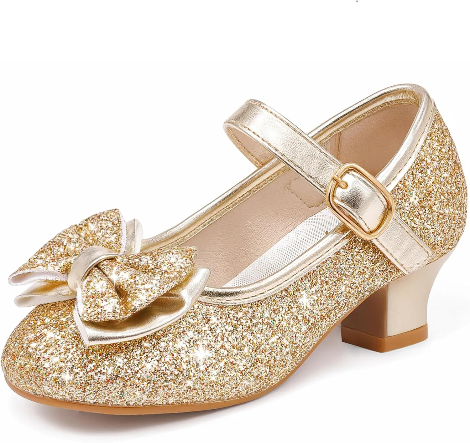 Walofou Flower Girls Wedding Party Heel Princess Shoes Flats for Kid Toddler