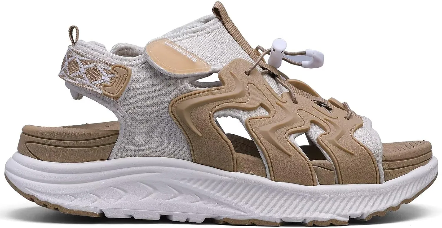 WateLves Womens Orthopedic Walking Sandals Summer Casual Outdoor Hiking Water Platform Sandals with Adjustable Strap Comfortable Plantar Fasciitis Arch Support