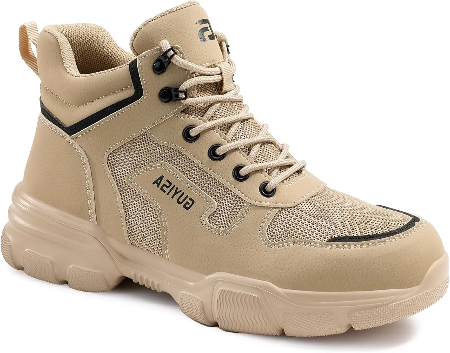Water-resistant Work Boots for Men Comfortable Mens Steel Toe Shoes Lightweight Safety Toe Shoes for Men Indestructible Soft Work Shoes Construction Boots for Warehouse