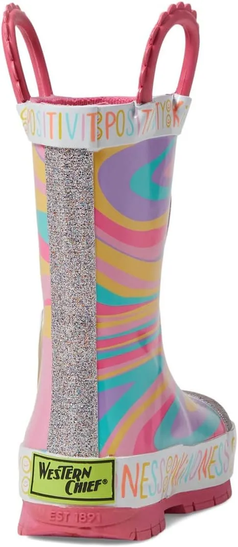Western Chief Girl's Glitter Swirl Rain Boot