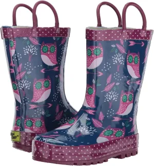 Western Chief Unisex-Child Waterproof Printed Rain Boot with Easy Pull on Handles
