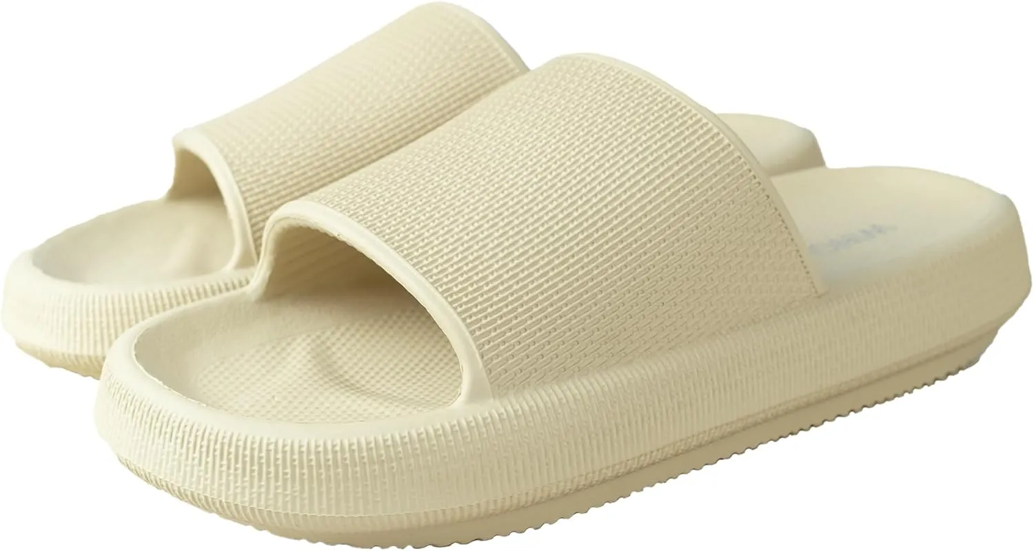 Wingu Pillow Slippers for Women and Men - Non-Slip EVA Shower Sandals | Thick 1.77-Inch Sole Slides for Indoor & Outdoor | Cloud Comfort, Quick-Dry, Lightweight House Shoes