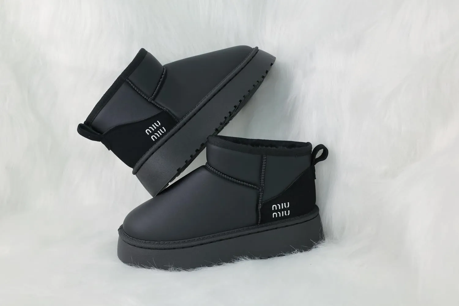 Winter Ankle Boots for Women - Water Resistant Leather Booties Non-Slip Platform Suede Mini Women's Boots - Perfect for Christmas Gifts