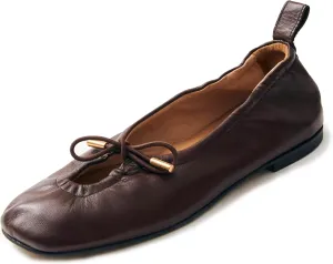 Women Ballet Flats Square Toe Lace Up Bow Ballerina Shoes Cute Slip On Casual Mary Jane Shoes