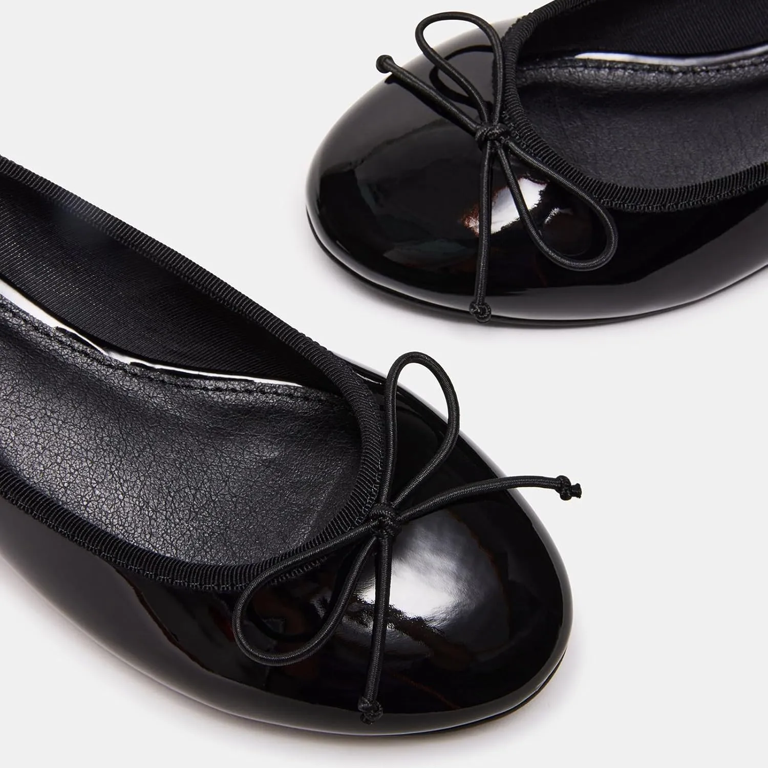 Women Ballet Pumps Round Toe Low Block Heel Slip on Ballerinas Walking Dating Party Daily Dress Shoes with Bow